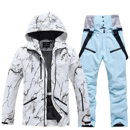 Ski-Anzug Unisex Wasserdicht - Jacke & Hose Set Warm Gefüttert