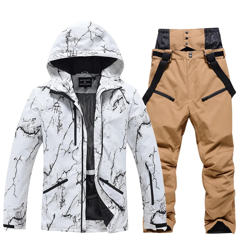 Ski-Anzug Unisex Wasserdicht - Jacke & Hose Set Warm Gefüttert