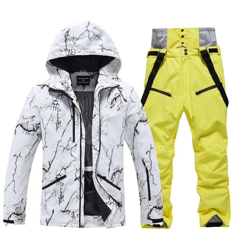 Ski-Anzug Unisex Wasserdicht - Jacke & Hose Set Warm Gefüttert