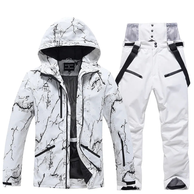 Ski-Anzug Unisex Wasserdicht - Jacke & Hose Set Warm Gefüttert