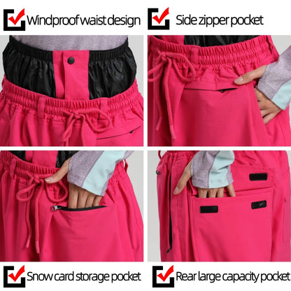 GSOU SNOW Snowboard Hose Baggy - Thermal Atmungsaktiv Viele Taschen