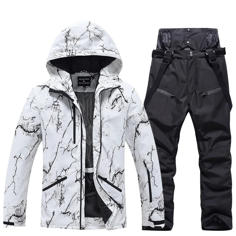 Ski-Anzug Unisex Wasserdicht - Jacke & Hose Set Warm Gefüttert