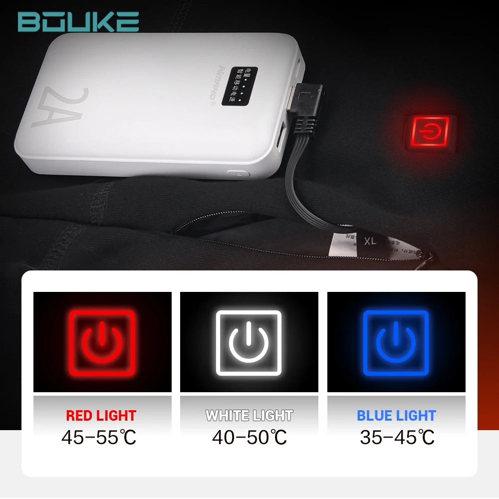 Beheizbare Thermo-Unterwäsche Set USB - Ski Heizjacke & Hose