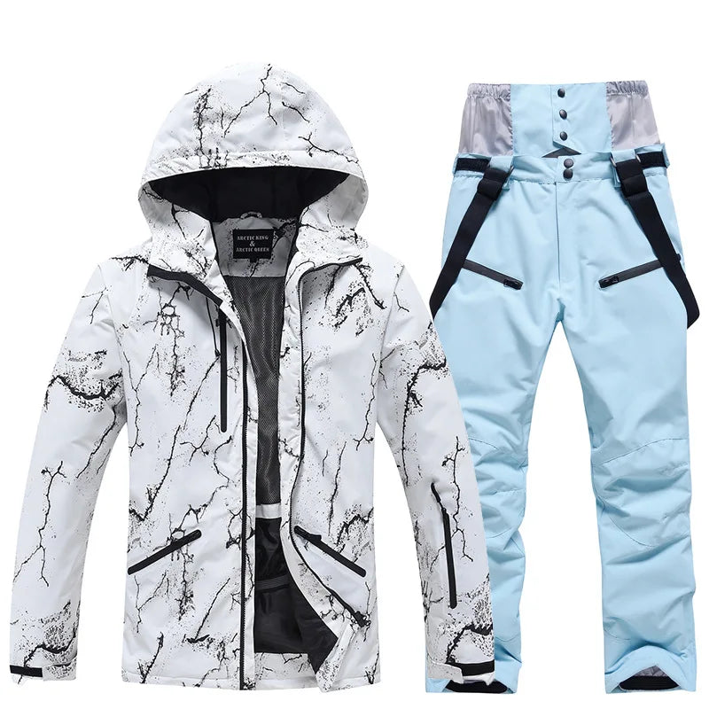Ski-Anzug Unisex Wasserdicht - Jacke & Hose Set Warm Gefüttert