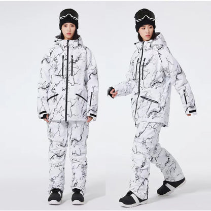 Ski-Anzug Unisex Wasserdicht - Jacke & Hose Set Warm Gefüttert
