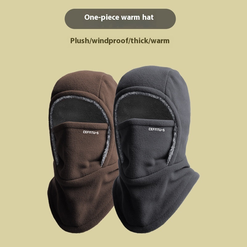 Winter Fleece Kapuzen-Schal mit Gesichtsmaske - Winddicht & Warm