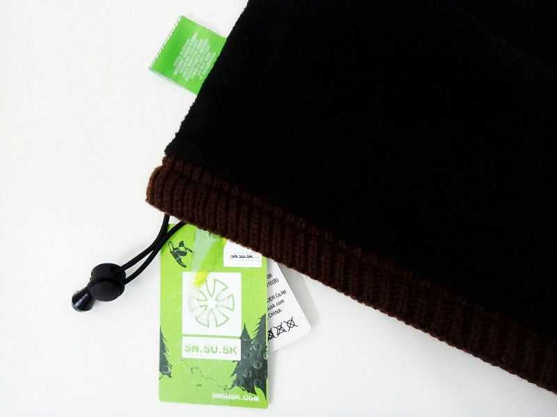 Fleece Gefütterte Ski Mütze mit Schal - Warm & Winddicht für Winter