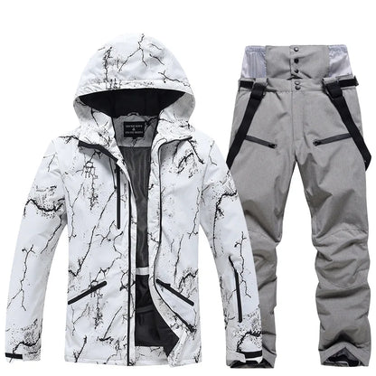 Ski-Anzug Unisex Wasserdicht - Jacke & Hose Set Warm Gefüttert