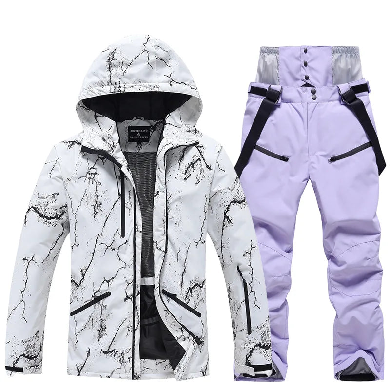 Ski-Anzug Unisex Wasserdicht - Jacke & Hose Set Warm Gefüttert